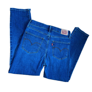 Women’s Levi’s High Rise Straight Crop Blue Jeans Size 29